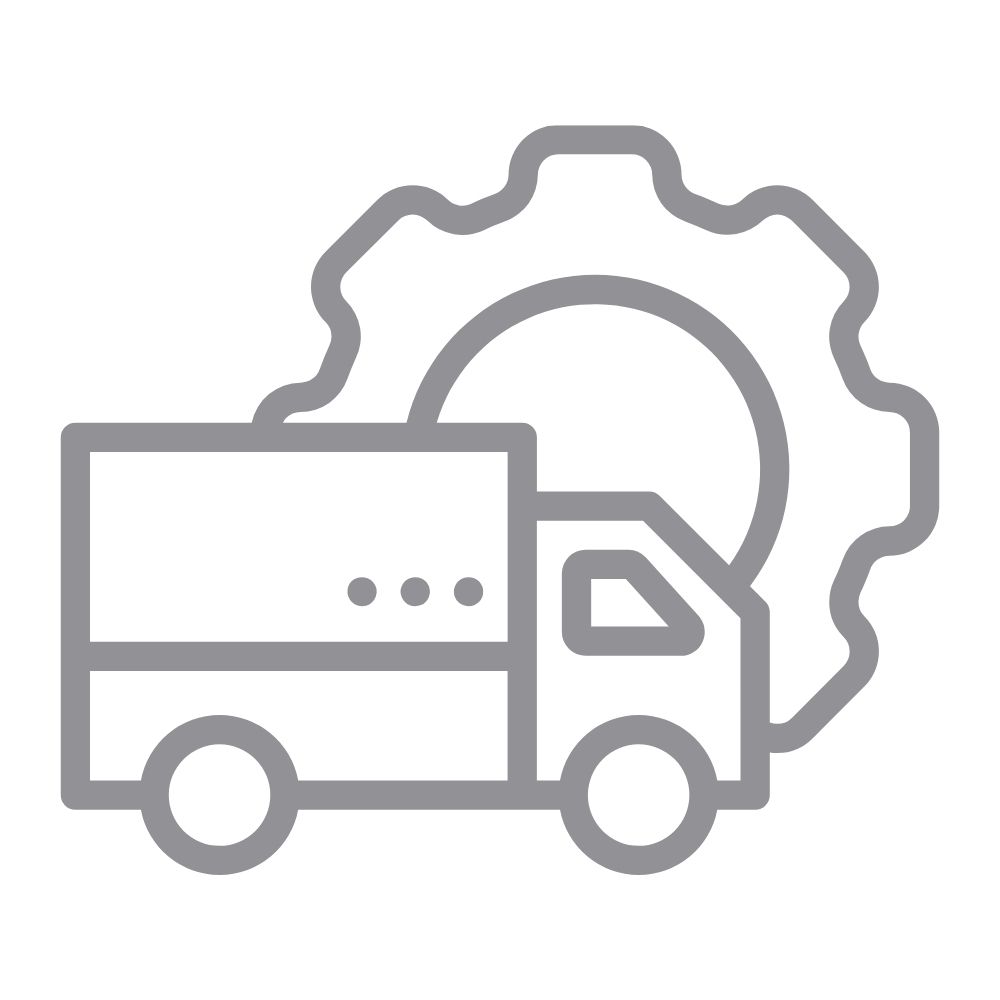 Truck service icon representing heavy vehicle maintenance and tyre services in Pretoria.